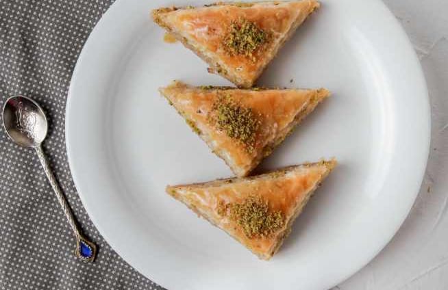 3 Baklava on a plate